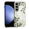 thumbnail image 2 of FKBRCL4U Compatible with Samsung Galaxy S25 Plus Case White Marble Green Holly Leaves Golden Christmas Pattern for Girl Full Body Design Soft Silicone Drop Shock Scratch Protection, 2 of 7
