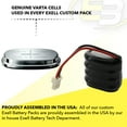 thumbnail image 6 of 2x Exell 4/V150H-C 4.8V 150mAh NiMH Battery for Quick Check 150 200, 6 of 6