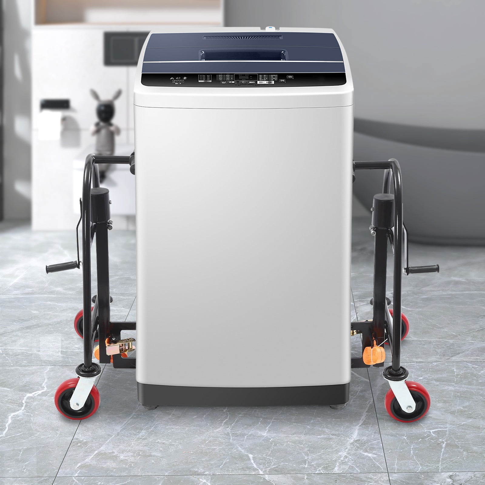 Heavy-Duty Furniture Mover - 4 Wheels(6in Diameter), 11.8in Lift Height - 190in Nylon Straps, Suitable for Office/Warehousing/Logistics/Furniture Store Use