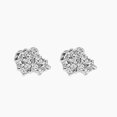thumbnail image 2 of Hip Hop Iced Bling Rapper Nugget 925 Silver in Plated Screw Back Earrings SHS654 S, 2 of 2