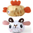 thumbnail image 1 of Gorros de ducha reutilizables para baño diseñados para bebés, niños, cabello largo/grueso, lindo, impermeable, animal de dibujos animados, gorro de baño de doble capa para niños, niñas, mujeres (pez, 1 of 5