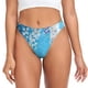 thumbnail image 1 of Balery Hanging Orchids Floral Blue Tangas de Algodón para Mujer con Estampado – Ropa Interior Sexy, Transpirable, G-string-4X-Large, 1 of 6