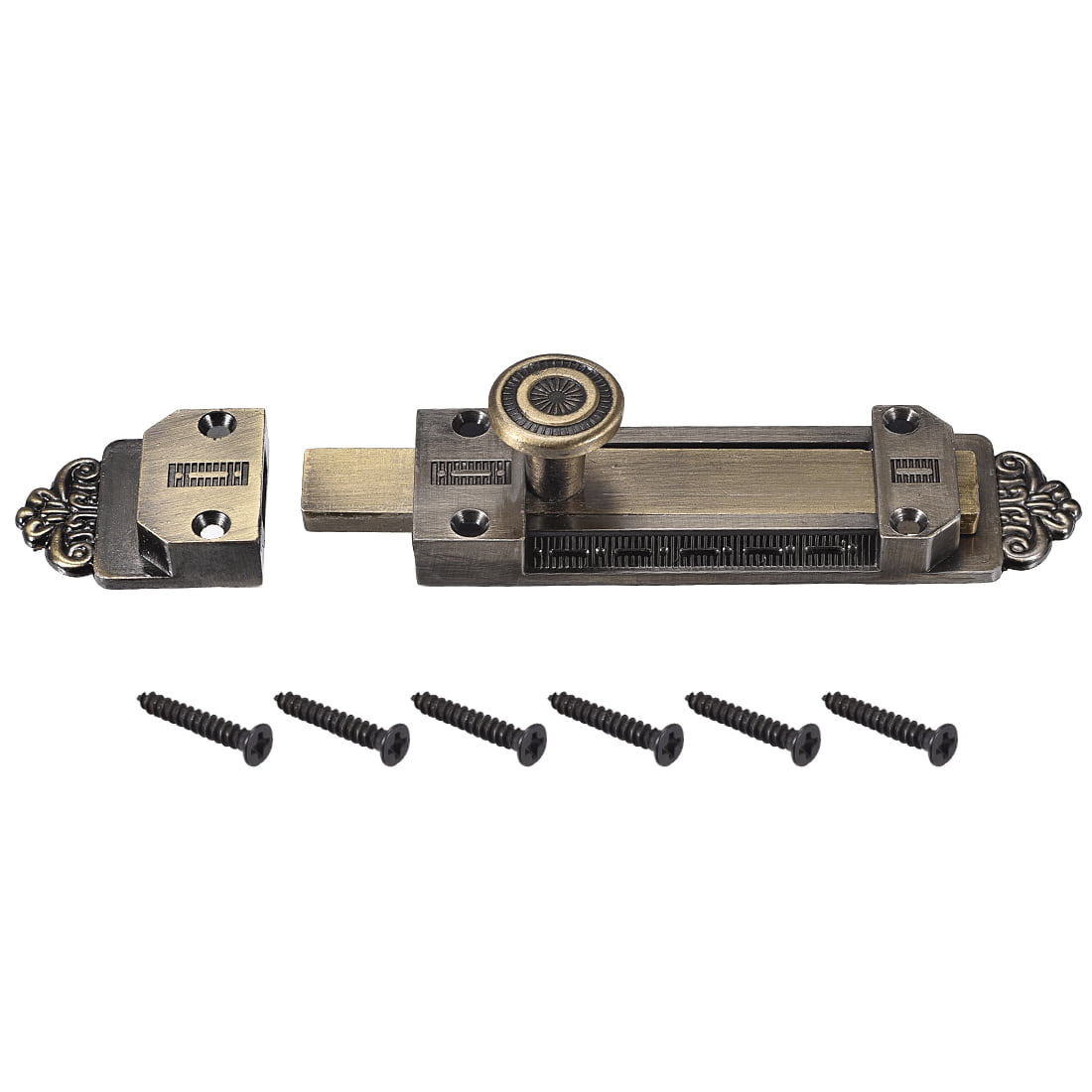 Barrel Slide Door Bolt, 5inch Antique Zinc Alloy Security Latch Lock (Bronze Tone) Walmart