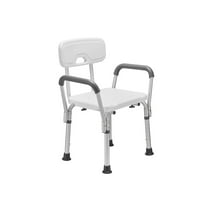 Height Adjustable Bathtub Shower Chair for Inside Shower, Portable Bath Seat, 300 lbs with Arms and Back, for Elderly, Adults and Disabled