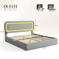 thumbnail image 2 of EnHomee Boucle Bed Frame with Rounded Corner Cloud Bed Frame with Headboard Upholstered Bed Frame Queen Size ,Gray, 2 of 8