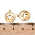 thumbnail image 3 of Ion Plating(IP) 304 Stainless Steel Charms Manual Polishing Nativity Scene Golden 14.5x12x1mm Hole: 1.6mm, 3 of 3