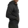 thumbnail image 2 of Men's Fleece Hoodie Full Zip Cotton Lightweight with Pockets Sweatshirt Tops S-3XL Solid Zipper Lined Long Sleeve Menswear Sweaters Spring Outdoor, 2 of 4
