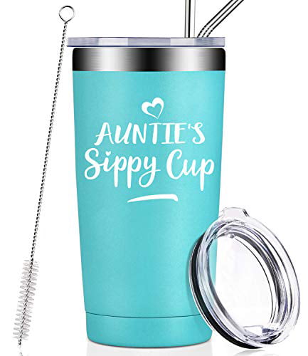 Gifts for Grandma Grandmas Sippy Cup Wine Tumbler with Lid Rose Gold Birthday Mothers Day Gifts for Grandma Grandmother New Best Grandma Nana 12 Oz Insulated Stainless Steel Tumbler with Straw 