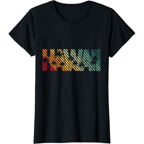 Retro Hawaiian Palm Trees Summer Vacation Outfit Hawaii T-Shirt