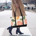 thumbnail image 4 of FORMRS Canvas Laptop Tote Bag for Women with 15.6" Computer Compartments Shoulder Handbag, Watercolor Orange, 4 of 7