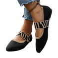 thumbnail image 3 of YOUYEDIAN Womens Mary Jane Shoes Work Non Slip Slip on Ballet Flats Shoes Spring Trendy Wide Closed Toe Low Heels Walking Shoes, 3 of 5