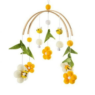 Baby Crib Mobile for /Bees Nursery Mobile/Nursery Mobile/Gender Neutral Felt Mobile/Ceiling