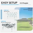 thumbnail image 3 of AVAWING 11x11 ft Outdoor Pop-up Canopy, Party Tent, Patio Wedding Tent, Gray & White, 3 of 7