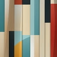 thumbnail image 4 of Designart "Bold Modern Stripes" Striped Blackout Room Darkening Curtain Single Panel, 4 of 4
