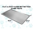 thumbnail image 3 of Red Hound Auto Metal Replacement Tray for Dog Crate 46.5 x 27.5 Inches FLAT-A-WAY Heavy Duty Galvanized Steel Kennel Cage Pan Leakproof Liner Chew Proof Compatible with MidWest iCrate, New World More, 3 of 8