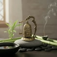 thumbnail image 7 of Asian Oriental Brass Gong with Dragon Stand Mini Gong Meditation Bell for Japanese Decor Tibetan Bells Oriental Decor and Dragon Decor Desktop Zen Art Accent, 7 of 7