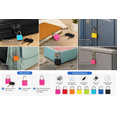 thumbnail image 4 of Small Luggage Locks with Keys, Mini Locker Lock, Metal Suitcase Locks, Plastic-Covered Keyed Padlock for Locker, Suitcase, Boxes, 1 Pcs, 4 of 4