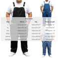 thumbnail image 4 of VBVC Men's Plus Adjustable Denim Bib Overalls with Pockets , Casual Workwear Jean Overalls For Men, Blue , L-5XL, 4 of 6