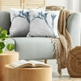 thumbnail image 5 of Ambesonne Flower Throw Pillow Cover 2 Pack, Uv Style X-ray Plant Motif, 20", Teal White, 5 of 7