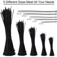 thumbnail image 3 of Cable Zip Ties,500 Packs Self-Locking 4+6+8+10+12-Inch Width 0.16inch Nylon Cable Ties,Perfect for Home,Office,Garage and Workshop (Black), 3 of 5
