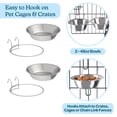 thumbnail image 4 of PETMAKER Set of 2 Stainless-Steel Hanging Dog Bowls - 48oz Each, 4 of 7
