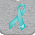 thumbnail image 4 of Inktastic Teal Awareness Ribbon Girls Baby Bib, 4 of 4