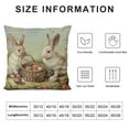 thumbnail image 5 of Nawypu Pillow Protector Vintage Easter Bunnies Eggs Throw Pillow Case Cushion Cover Happy Easter Rabbit Spring Flower Holiday Cute Throw Pillows Zipper Pillowcase for Bedroom Living Room, 5 of 5