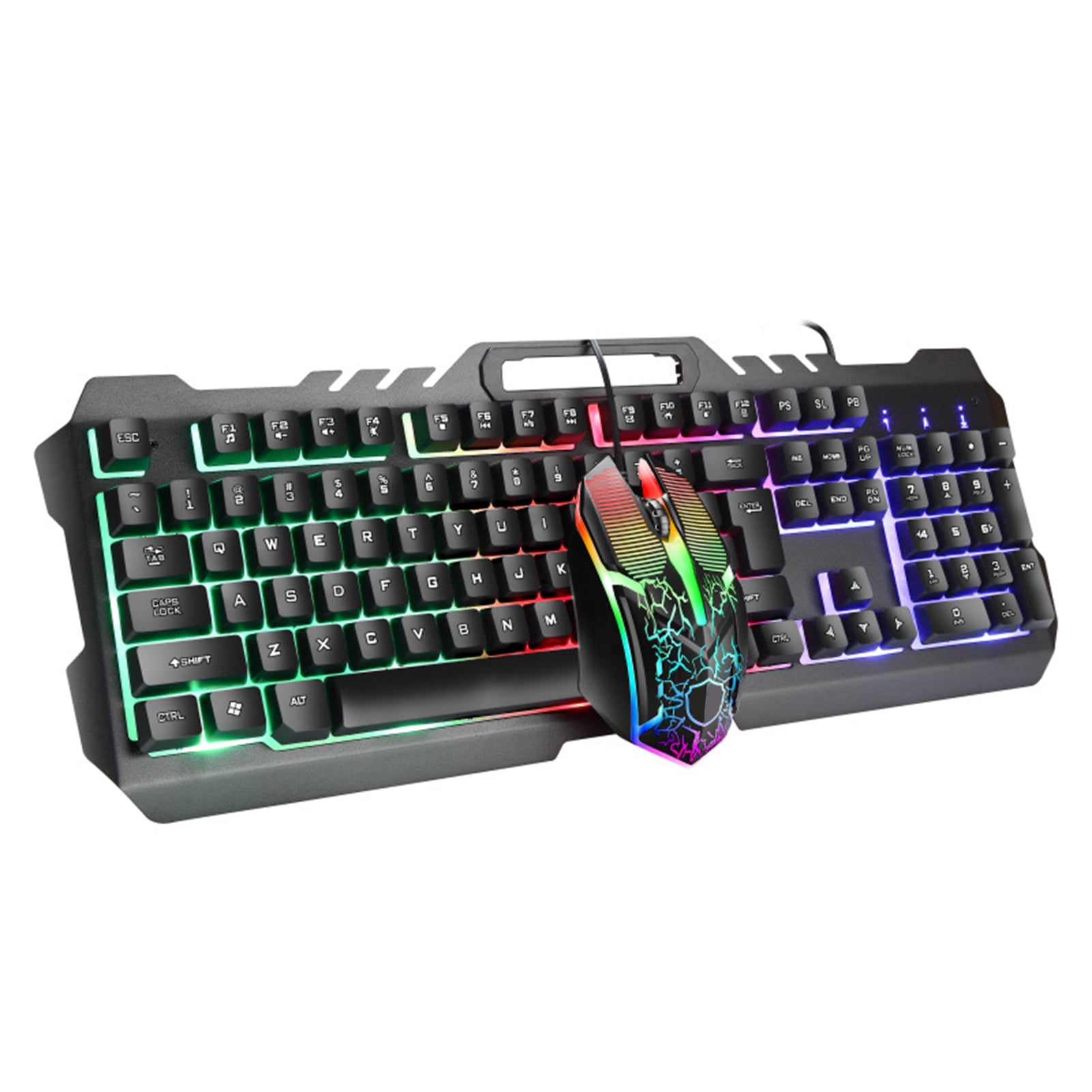 LIWEN T21 Cursor Mouse LED RGB Light Wired Metal Mechanical Keyboard