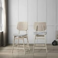 thumbnail image 2 of New Classic Furniture Oscar Wood Counter Dining Chairs in White Ash (Set of 2), 2 of 9