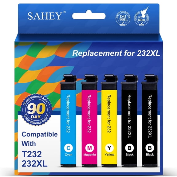 232XL Ink Cartridge Compatible for Epson 232 Ink Cartridge for ink  232XL T232 for  WorkForce WF-2930 WF-2950 Expression Home XP-4200 XP-4205 Printer (5Pack)