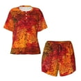 thumbnail image 4 of Picia Autumn Leaf Pajamas Sets for Women Soft Short-Sleeved Pjs with Lounge Shorts Two Piece Sleepwear-, 4 of 9