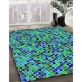 thumbnail image 3 of Ahgly Company Machine Washable Indoor Rectangle Transitional Blue Jay Blue Area Rugs, 3' x 5', 3 of 7