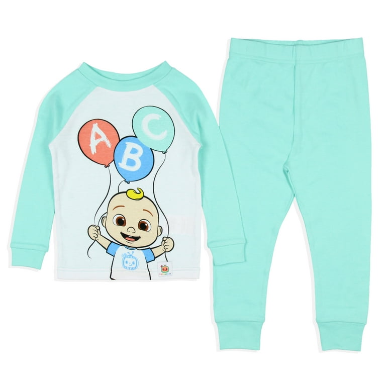 CoComelon Toddler Boys JJ ABCs 4 Piece Long Sleeve Pajama Set Mix and Match 3T