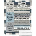 thumbnail image 2 of Grandpa Gifts, Gifts for Grandpa, Great Birthday Gifts for Grandpa, Best Grandpa Gifts, Grandpa Gift from Grandchildren, Grandma Gifts for Fathers Day, Thanksgiving, Christmas Throw Blanket 50" x 60", 2 of 6