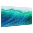 thumbnail image 3 of Empire Art Direct Blue Wave Frameless Free Floating Tempered Glass Panel Graphic Wall Art, 72" x 36", Ready to Hang, 3 of 5