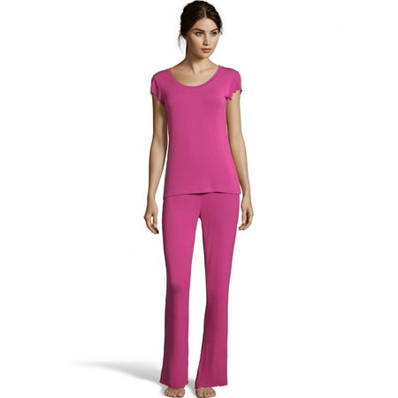 Maidenform Flutter Sleeve Tee & Rib Pants Set