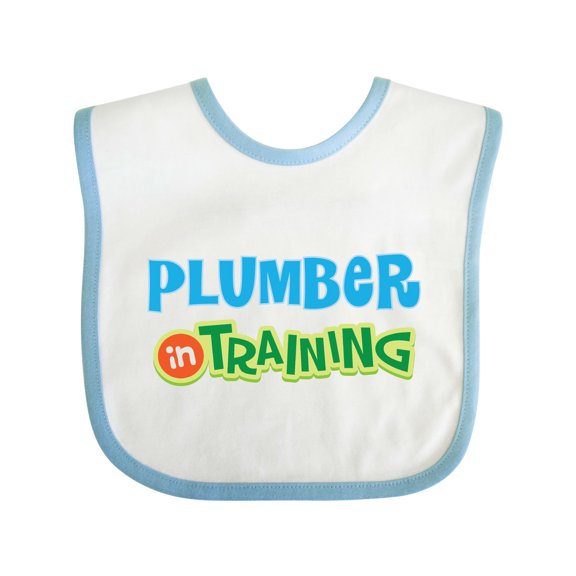 Inktastic Plumber in Training Boys or Girls Baby Bib