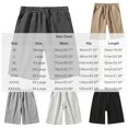 thumbnail image 3 of LMOIPLI Men's Casual Cotton Blend Sweat Shorts Elastic Waist Drawstring Loose Fit Comfort Lounge Shorts with Side Pockets Black L, 3 of 5
