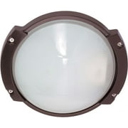 60/517-Nuvo Lighting-1 Light - 11 Inch Oblong Round Bulkhead - Architectural Bronze Finish