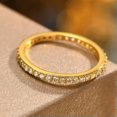 thumbnail image 5 of Ultra-fine Tail Ring Copper Women's 18K Gold Plating Engagement Cz Band Size 6/7, 5 of 7