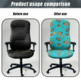 thumbnail image 4 of Xoenoiee Lemon Capybara Print One Piece Office Chair Cover, Super Soft Stretch Washable Computer Desk Armless Chair Slipcover Dustproof Protectors, L, 4 of 6