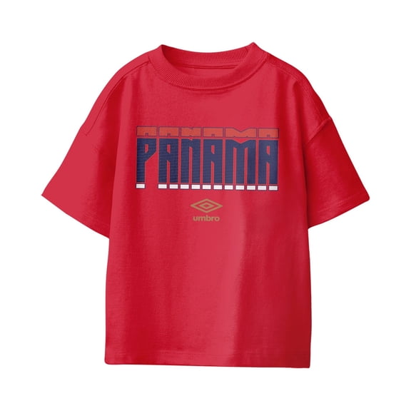 Umbro Kids Panama Stacked Soccer T Shirt (Red, XS-XL)