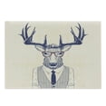 thumbnail image 1 of Hipster Cutting Board, Business Man Humanized Manly Deer Contemporary Art, Decorative Tempered Glass Cutting and Serving Board, in 3 Sizes, by Ambesonne, 1 of 2
