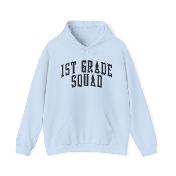 1st Grade Squad First Teacher Hoodie Gifts Hooded Sweatshirt Pullover Shirt