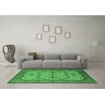 thumbnail image 3 of Ahgly Company Indoor Square Oriental Emerald Green Traditional Area Rugs, 5' Square, 3 of 4