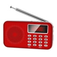 thumbnail image 4 of Receptor de Radio Portátil USB TF FM Reproductor de Música Recargable Soledad Rojo, 4 of 5