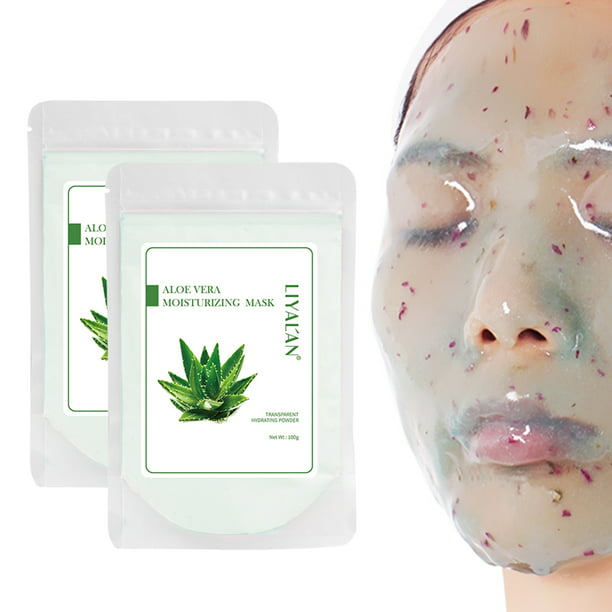 Aloe Vera Jelly Mask Repairing Face Mask Skin Care Soft Mask Powder Collagen Peel off Diy Rubber 100g - Walmart.com