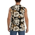 thumbnail image 4 of Kdxio Retro Hydrangeas for Men's Muscle T-shirt,Sleeveless for Workout Running Athletic Gym Lounge Casual, 4 of 7