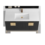 47 Kuro Minimalistic Dawn Gray Single Sink Bathroom Vanity