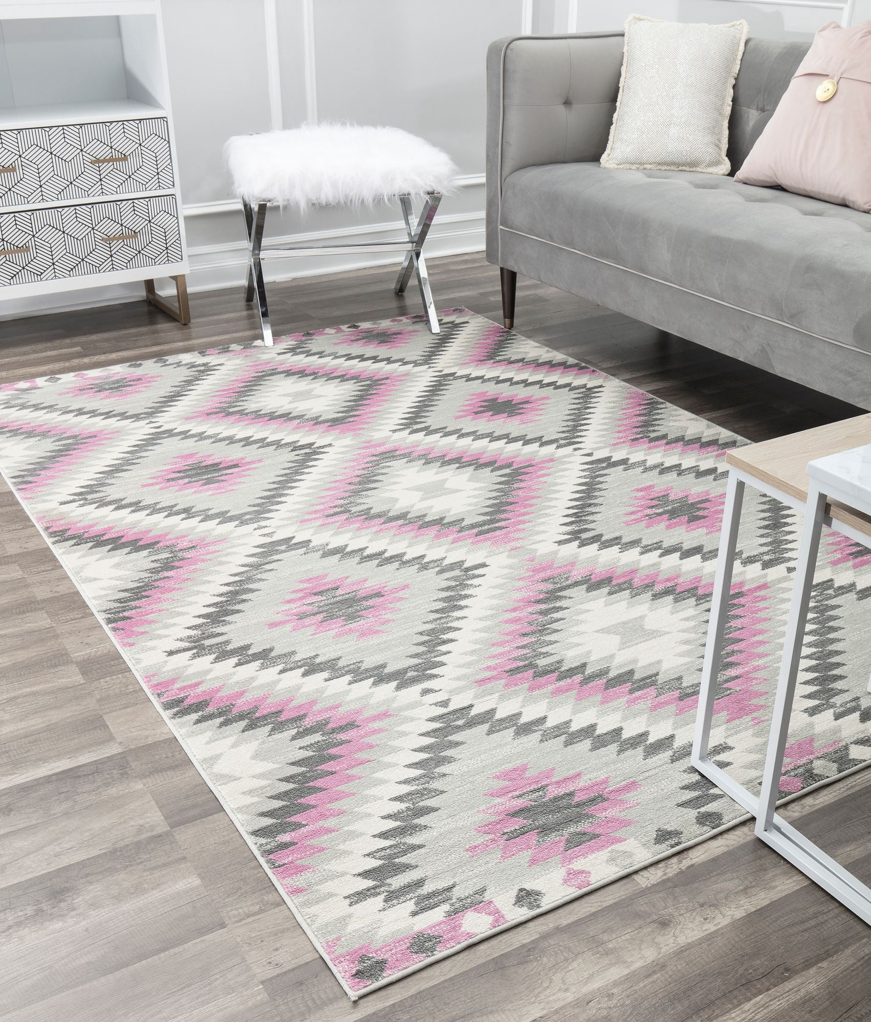 Soleil BR30N Taffy Tribal Moroccan gray Area Rug, 2'x4'